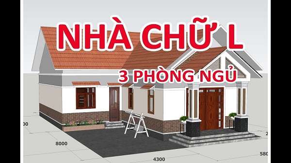 Mẫu nhà cấp 4 chữ l 4 phòng ngủ đẹp nhất Việt Nam 2022